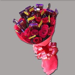 "Chocos with Roses bouquet - code RB07 - Click here to View more details about this Product